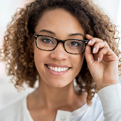 woman with eyeglasses